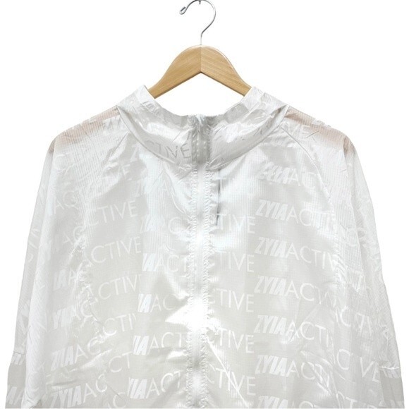 NWT Zyia Active White Sheer Breeze Hooded Jacket Windbreaker Women’s Size XXXL - Picture 7 of 16